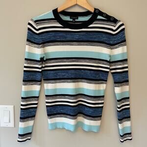 Talbots Striped Ribbed Sweater Sz XS
